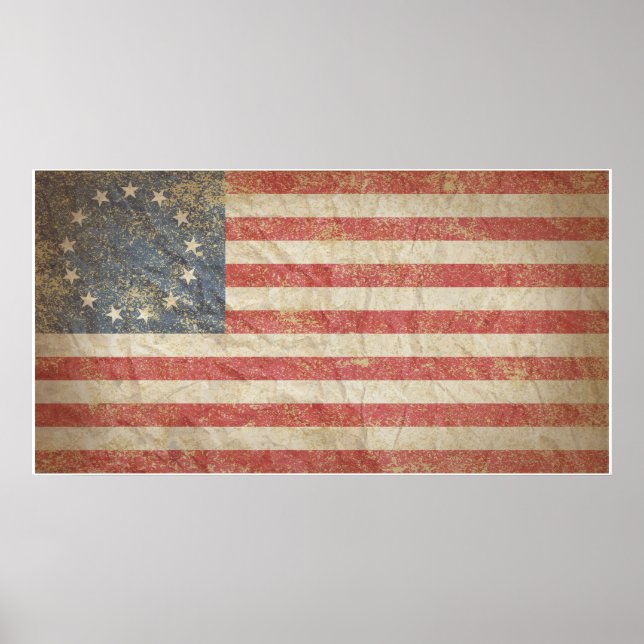 US Flagga 1776 Poster (Framsidan)