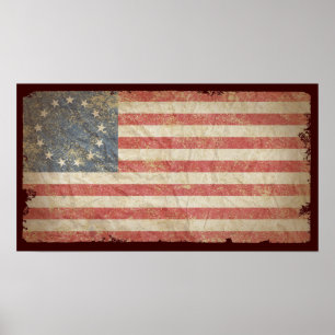 Us-flagga 1776 poster
