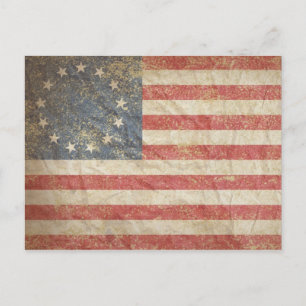 US Flagga 1776 Vykort