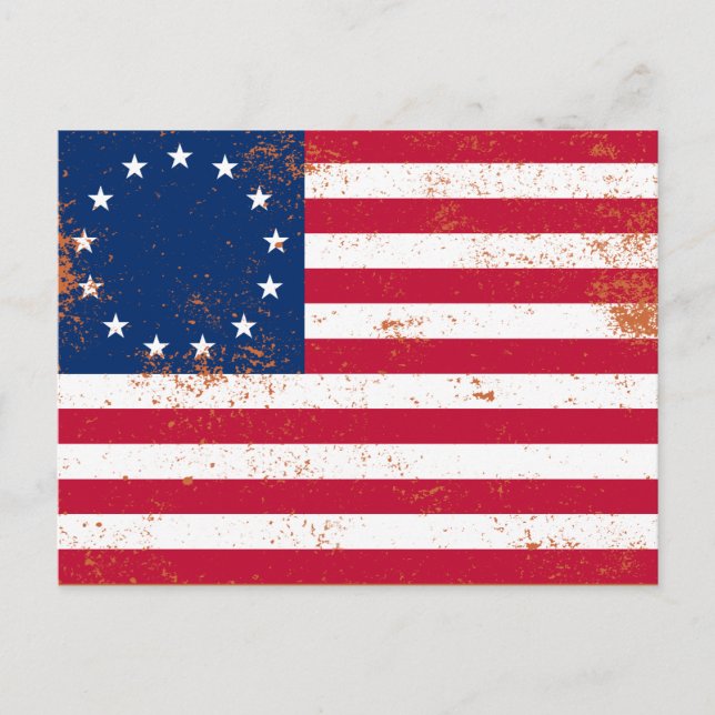 US Flagga 1776 Vykort (Framsida)