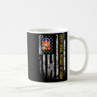 US Flagga 228:e signalbrigaden militär Vintage Vet Kaffemugg