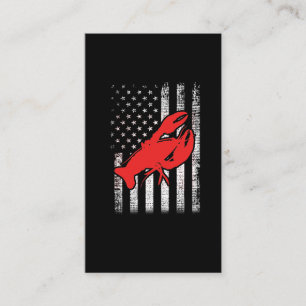 US Flagga American Seafood Kräftor Älskare Visitkort