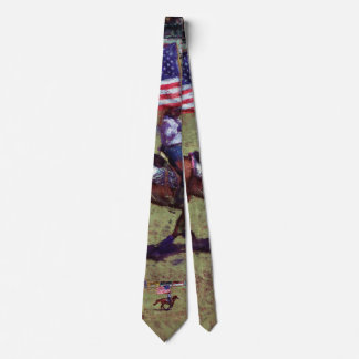 US Flagga and Horse Cowgirl American Rodeo Art Slips