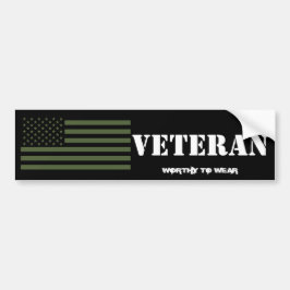 US Flagga ARMY TRIDENT GRN-Veteran - värd Bära Bildekal