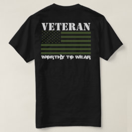 US Flagga ARMY TRIDENT GRN- Veteran - värd Bära T Shirt