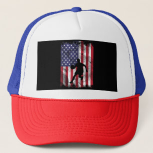 US Flagga Basketball Vintage Patriotic Baller Keps