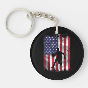 US Flagga Basketboll Vintage Patriotisk Basketspel