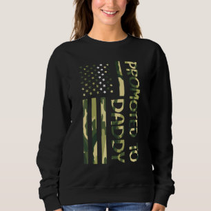 US Flagga befordrades till pappa Lycklig Far Dag V T Shirt