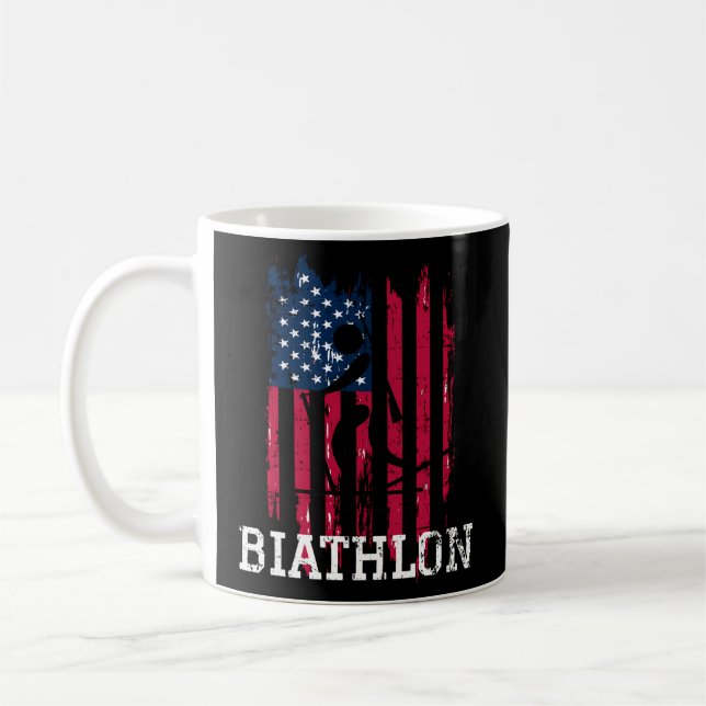 Us Flagga Biathlon Kaffemugg (Vänster)