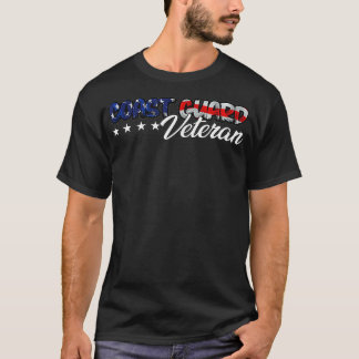 US Flagga Bold USCG Kusten Guard Veteran T Shirt