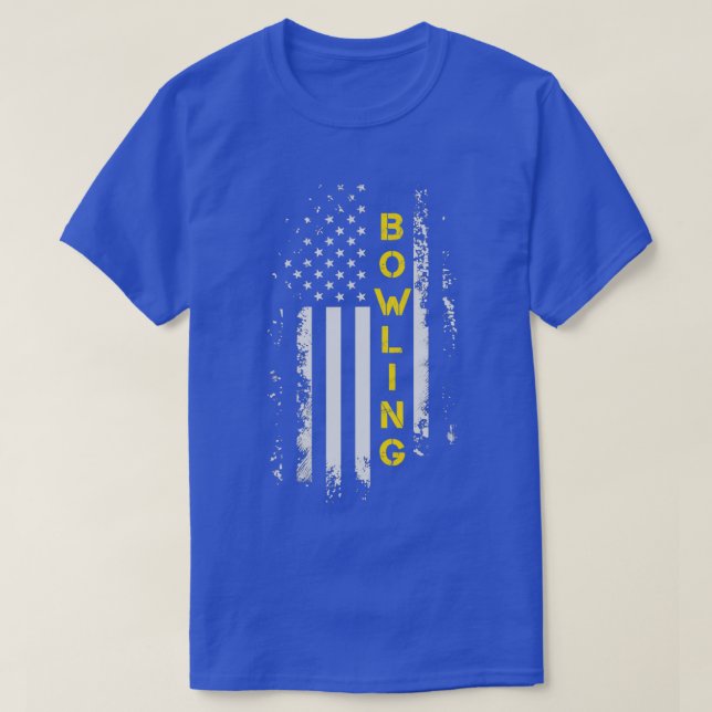 US Flagga Bowling American Flagga Bowling T Shirt (Design framsida)