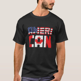 US Flagga Canadian American Pride Canadian Flagga T Shirt