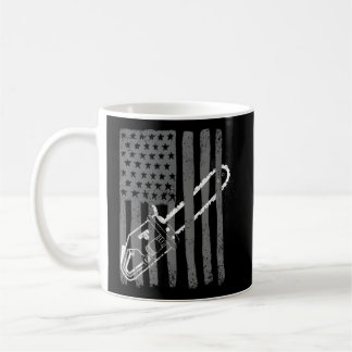 US Flagga Chainsee WoodWorkLogger Kaffemugg