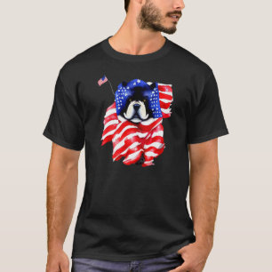 US Flagga Chow Chow Hund Patriotic Pet American Pa T Shirt