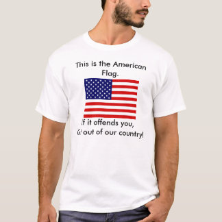 Us-flagga, denna är amerikanska flaggan., om det t-shirt