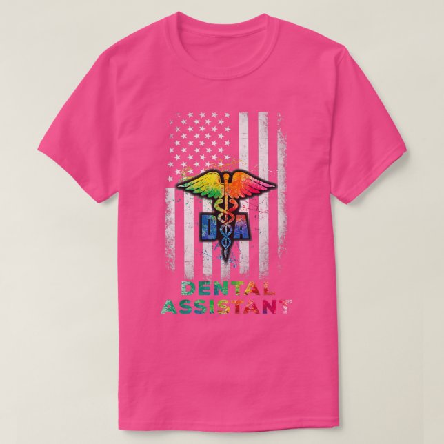 US Flagga Dental Assistant Shirt T (Design framsida)