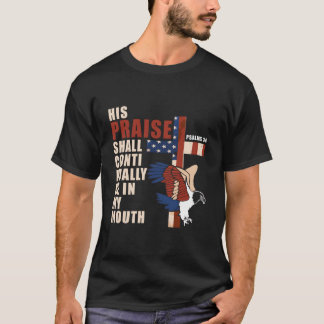 US Flagga Eagle Christian Kor Patriotic Bible Vers T Shirt