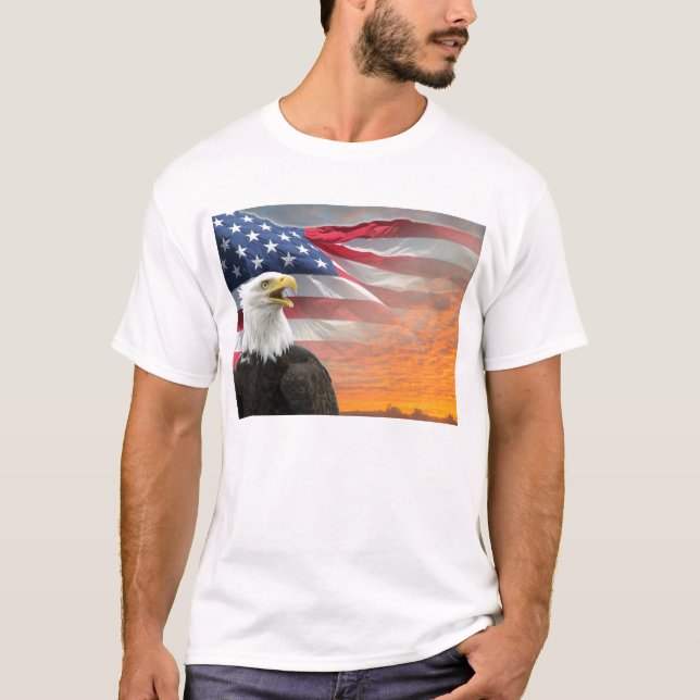 US Flagga Eagle Tee (Framsida)