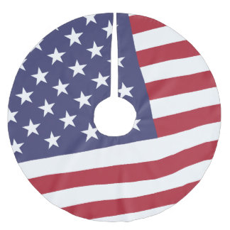 Us-flagga - fira Amerika - independence day Julgransmatta Borstad Polyester