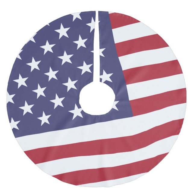 Us-flagga - fira Amerika - independence day Julgransmatta Borstad Polyester (Framsidan)