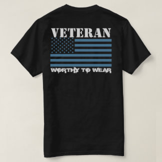 US Flagga FORCE BLUE - Veteran - värd att Bära T Shirt