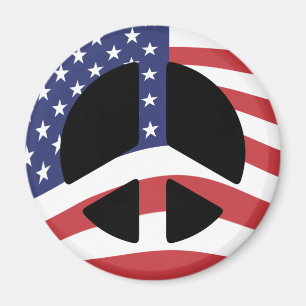 US Flagga Fredstecken Magnet