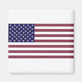 US Flagga gjord av Gemstones Magnet