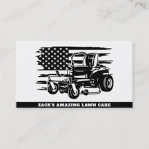 *~* US Flagga Gräsmatta Mower Black White Gräsmatt