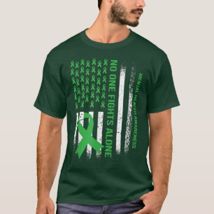US Flagga Grönt Ribbon - Mental Health Awareness 6 T Shirt