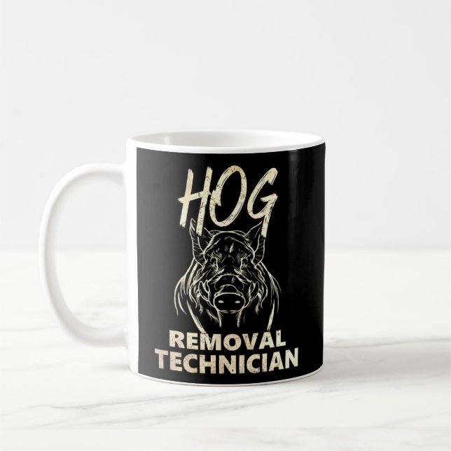 US Flagga Hog Ung Ung Technician Boar Hunting Vild Kaffemugg (Vänster)