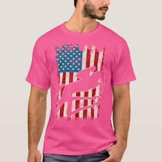 US Flagga Horse Show Jumping Equestrian T Shirt