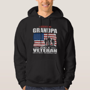 US Flagga I är Pappa farmor och ett veteranärr. Hoodie