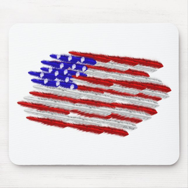 US Flagga i fjädrar Musmatta (Framsidan)