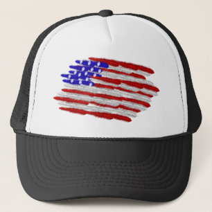 US Flagga i fjädrar Truckerkeps