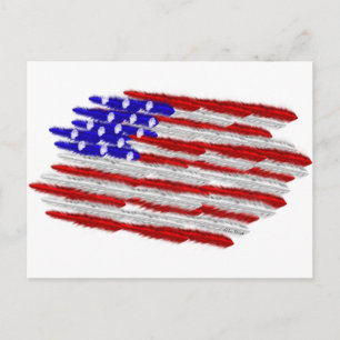 US Flagga i fjädrar Vykort
