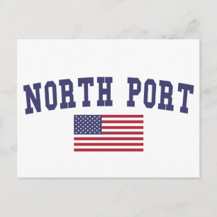 US-Flagga i nordhamn Vykort