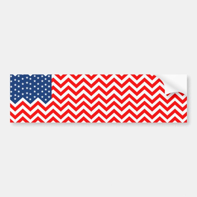 Us-flagga i sparre vinkar bildekal (Framsidan)