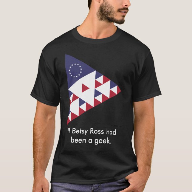 Us-flagga i trianglar som färgas tee (Framsida)