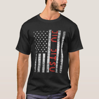 Us Flagga Jiu Jitsu Patriotic Bjj Sports Martial A T Shirt