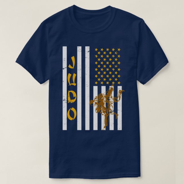 US Flagga Judo T Shirt (Design framsida)