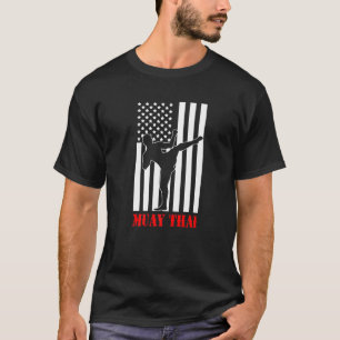 US Flagga Kickboxing Martial Arts Fighter Muay Tha T Shirt