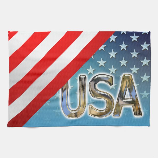 Us-flagga Kökshandduk (Horisontell)