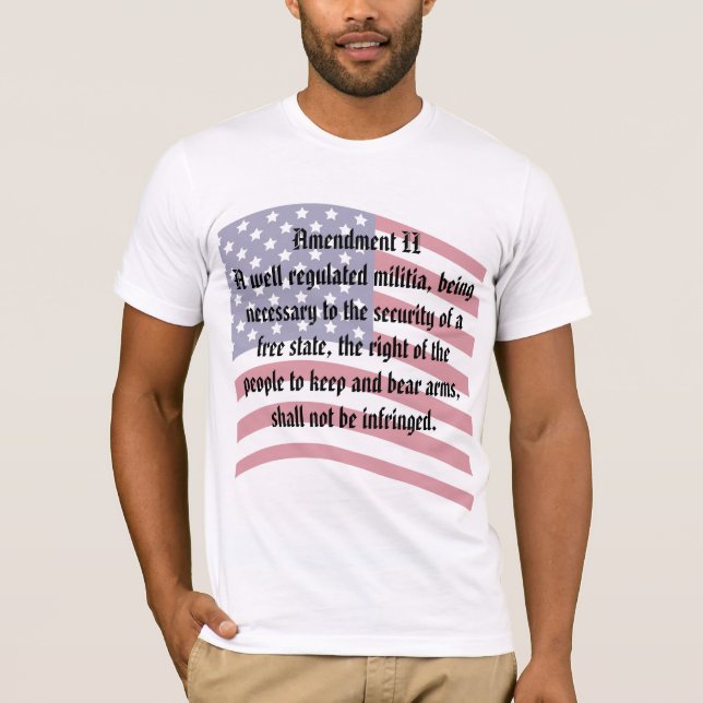 US Flagga-konstitutionen Andra ändringen T-Shirt (Framsida)