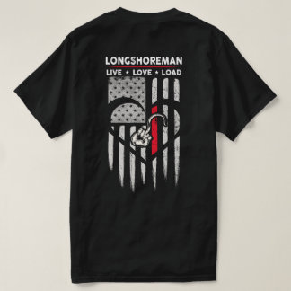 US Flagga Longshoreman Decal T Shirt