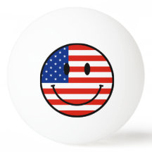 US Flagga med leende Ansikte