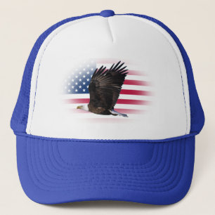 Us-flagga med örntruckerkepsen truckerkeps