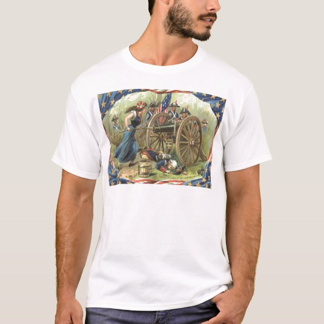 US Flagga Molly Pitcher Cannon Tee (Framsida)