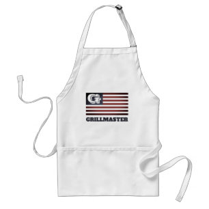 US flagga monogram GrillMaster BBQ-apron för mana Förkläde