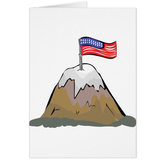 US Flagga Mounting Hälsningskort (Framsidan)