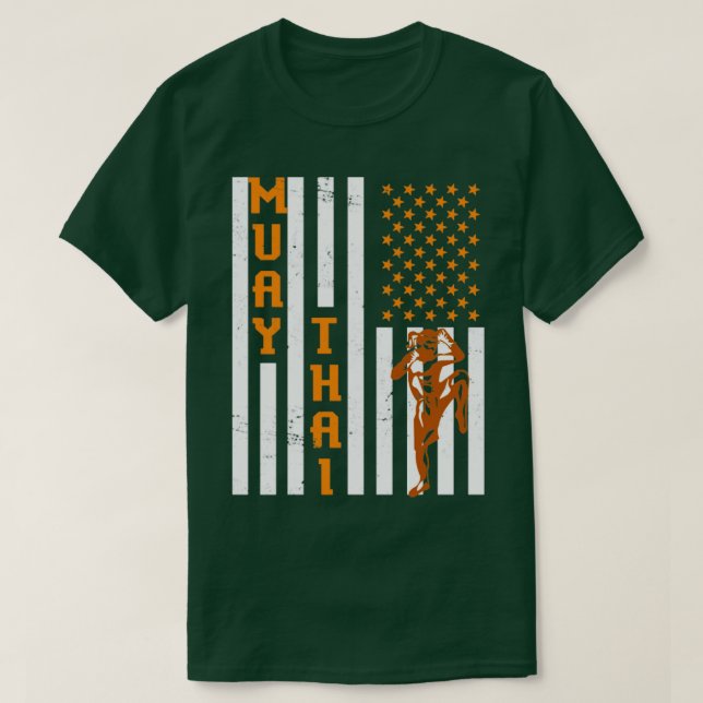 US Flagga Muay Thai T Shirt (Design framsida)